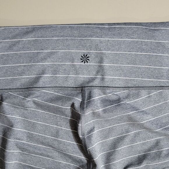 Athleta Gray Stripe Salutation 7/8 Tight In POWERVITA - Picture 14 of 16